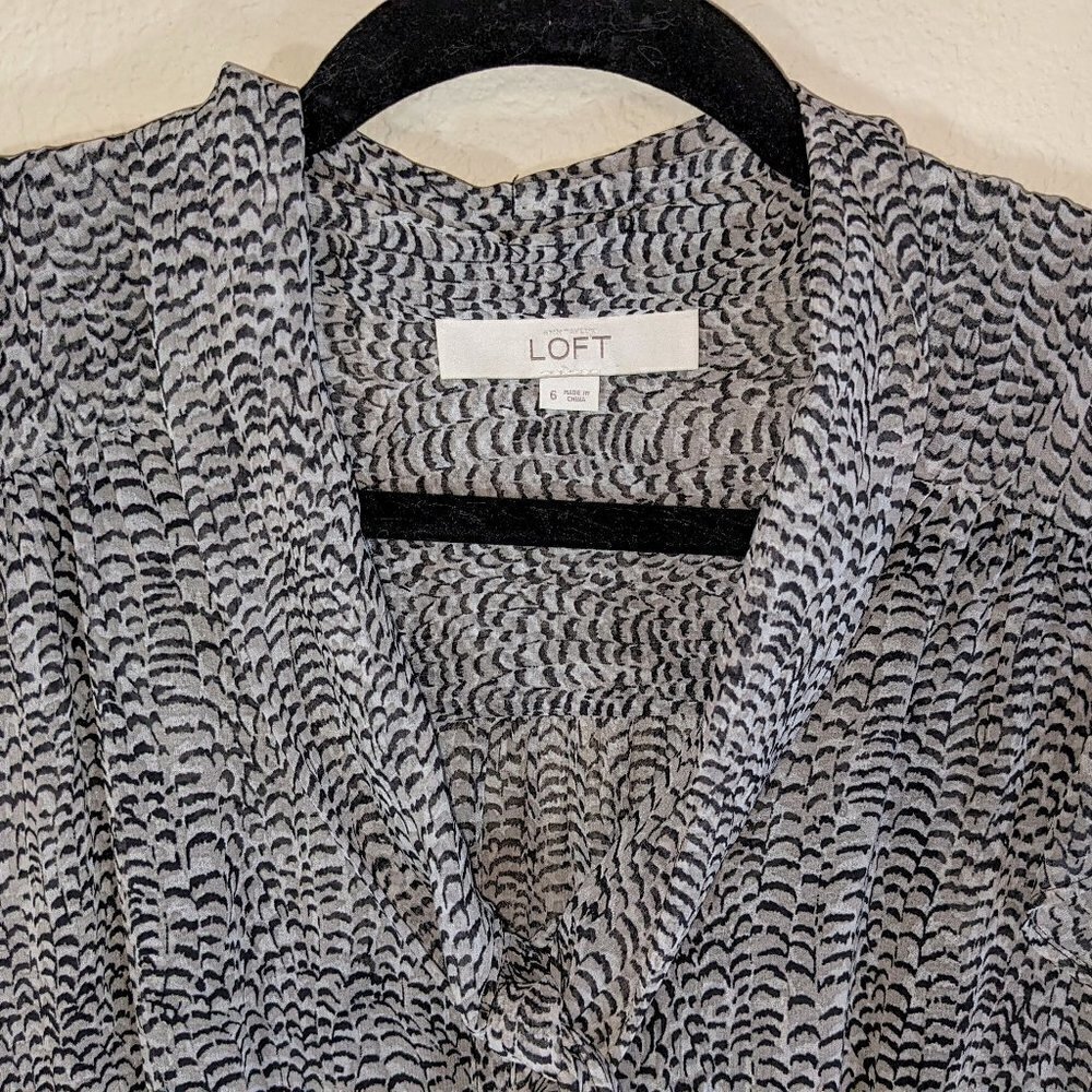 Black & Grey Pattern Top Solid Black Pencil Botto… - image 3